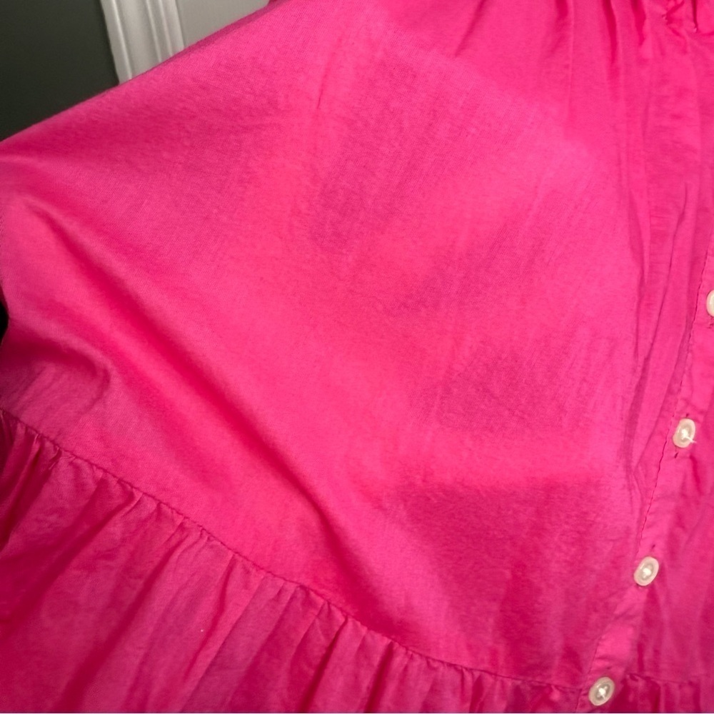 J. Crew Pink Women's Dress Sheer 100% Cotton Size Small GUC - Picture 2 of 7